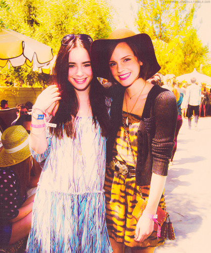  Emma Watson and Lily Collins