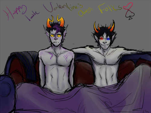 Eridan and Sollux (After SEX!)