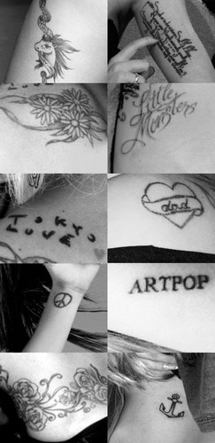  GaGa's tatoos