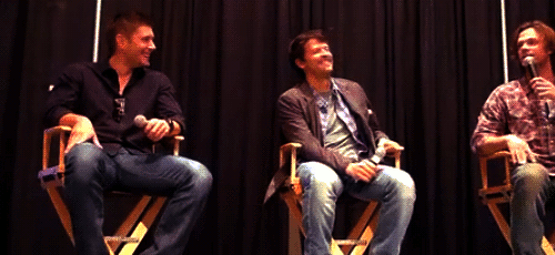  Jensen/Misha laughing togther