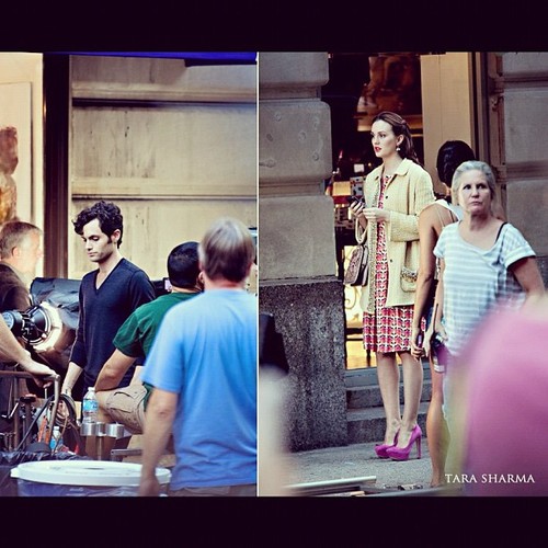  Leighton and Penn On Set (August 28, 2012)
