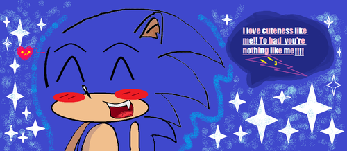  Sonic's cute and ur not!! ;^)