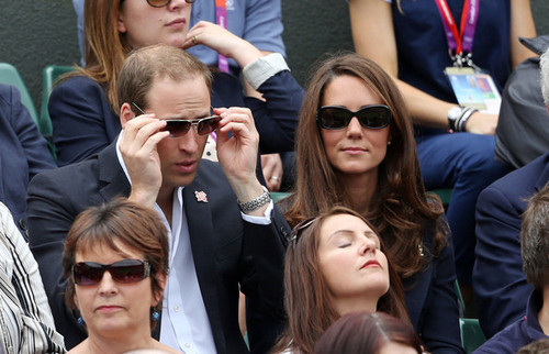 The Duke of Cambridge take in a day of Tennis at Wimbledon 