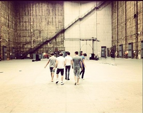  The boys rehearsing for the VMA!