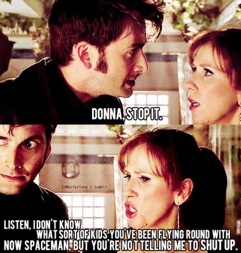  The tenth Doctor and Donna; quote <3