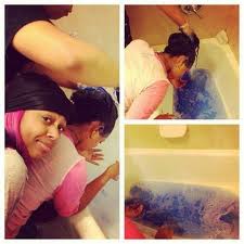  Zonnique from the omg girlz getting her hair dyed