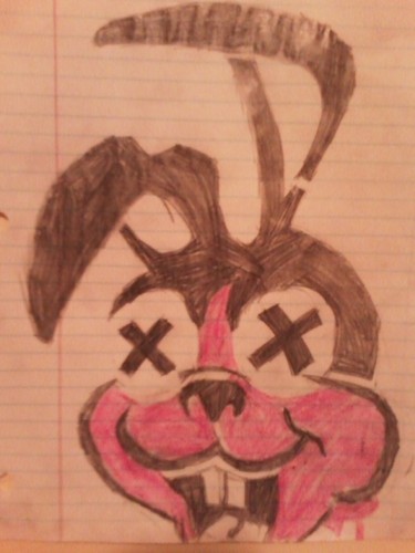  my drawing of the Awesome As F**k Bunny
