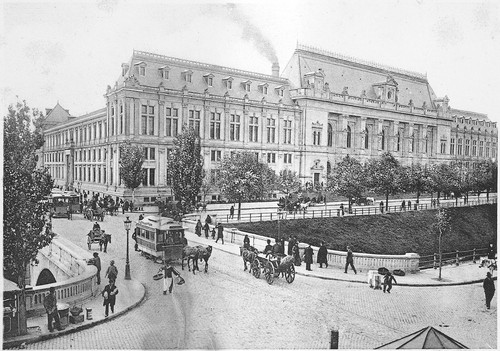  old Bucharest, Romania XIX century Palace of Justice