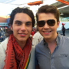 Samuel Larsen and Damian McGinty on the Glee set fetchgirl2366 photo