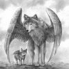 me when i grew wings and my new pup Azi GyspyWolf photo
