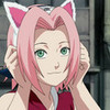 Ahh I remember this, such a cutie ^_^ Sakura with furry ears, a white cat