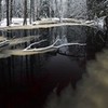 A lake in winter graystone photo