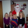 Maddie (cousin), Sarah (sister), me, Lexi (cousin), and "Santa"! LaurenJasmine photo